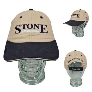 Stone Roofing Company Since 1934 Strapback Hat Cap Beige‎